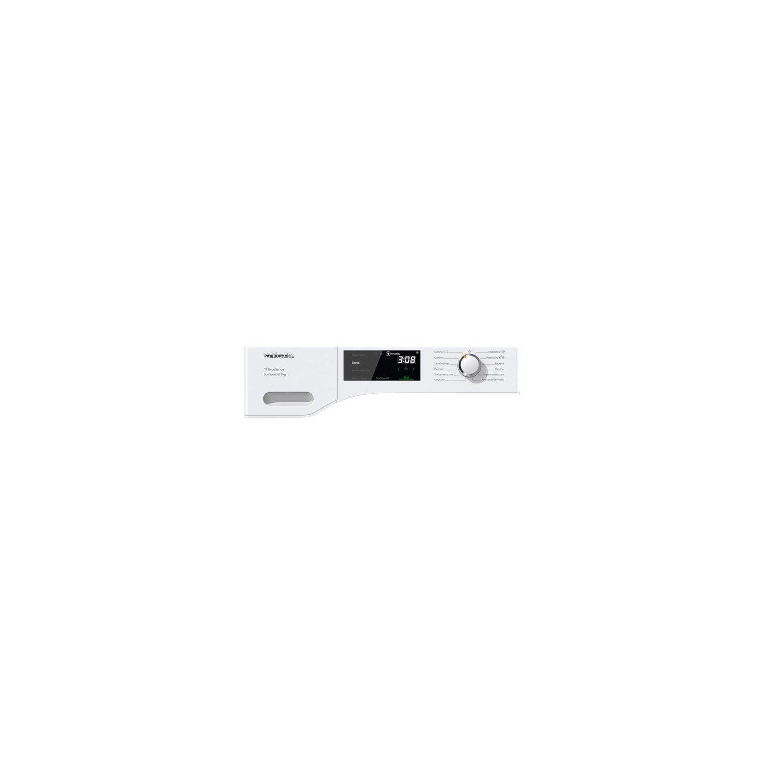Miele TEH785 WP 9kg Heat Pump Condenser Tumble Dryer - EcoSpeed A+++ Energy - White - 1